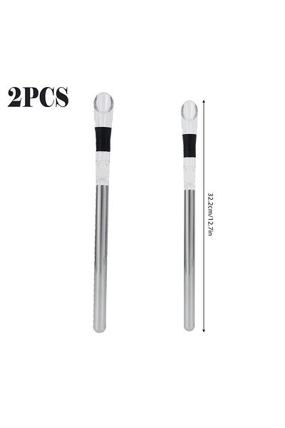 Choice 2PCS Wine Bottle Cooling Cooler Ice Chill Rod Stick Stainless Steel Aerator Pourer Stopper Beer Beve