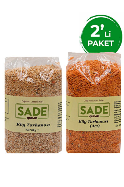 Sade Gurme Acılı Ve Tatlı Köy Tarhanası 2 Li Paket (2 X 500 GR)