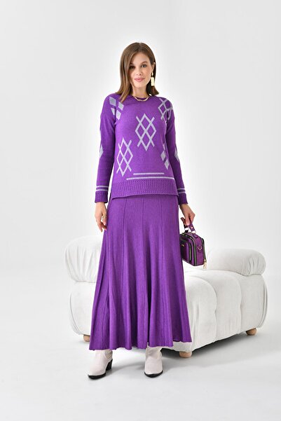 Garmi Ftz Women Kadın Etekli Takım Mor