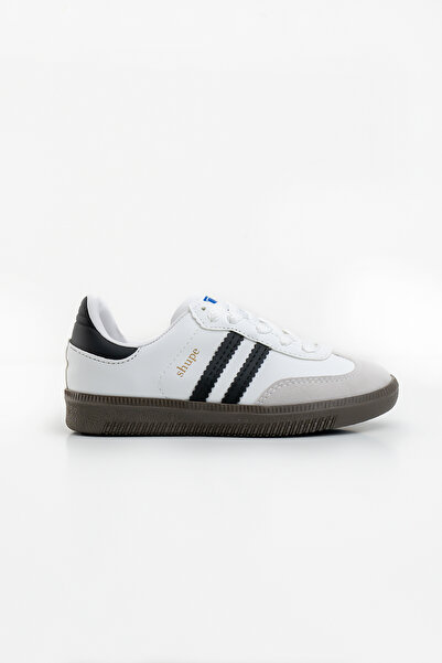 Shupe Çocuk Kız Erkek Bebek Beyaz Siyah Spor Ayakkabı Sneaker