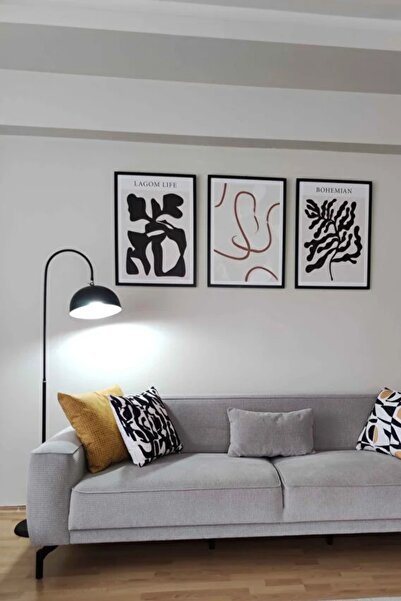 Genel Markalar Lambader Siyah-Gold Metal Modern Tasarım Ayarlanabilir Başlık Lüx Yerden Dekoratif Aydınlatma 160 cm