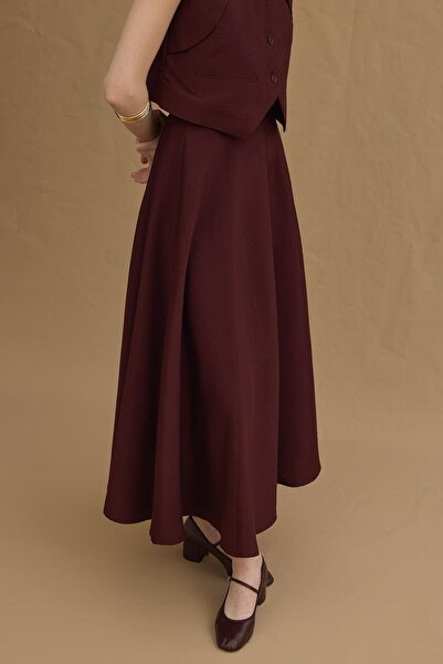 Fahhar Vest Suit Claret Red