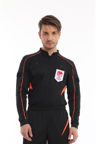 K18moda Kural18 UZUN KOL Siyah Aday ve İl Hakem Forması K0103