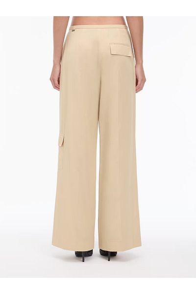 Calvin Klein Women's High Waist Left Side Pocket Detail Wide Leg Gray Trousers K20K 208168 -Pch
