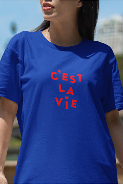 SUNFREE ПОПУЛЯРНИЙ ТРЕНД C'EST LA VIE ЖІНОЧА ФУТБОЛКА ОВЕРСАЙЗ З ПРИНТОМ