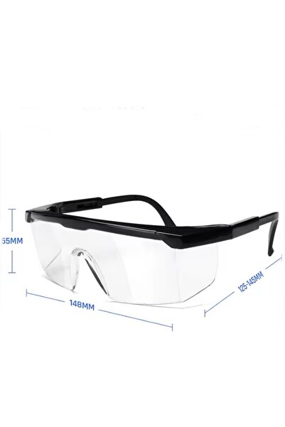 newnet Work Safety Goggles Durable Adjustment Clear Protective Lab Glasses