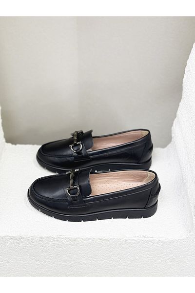 Venüs 25076042 Y Front Buckle Detail Genuine Leather Orthopedic Daily Shoes Women