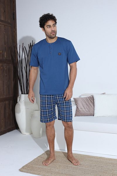 CALİA Set de pijamale pentru bărbați cu pantaloni scurți cu mânecă scurtă SEZON NOU