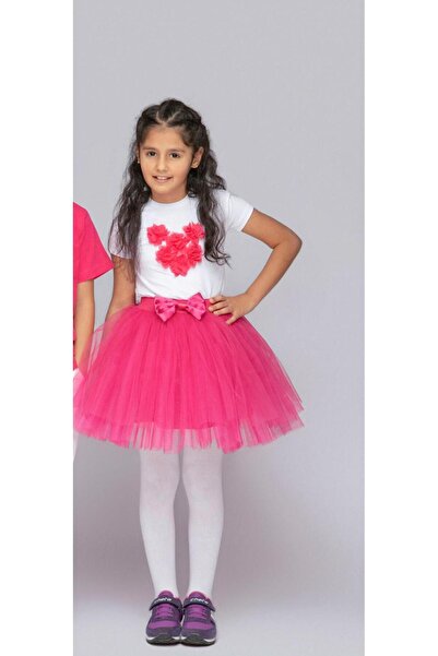 ÜMİTEKS KİDS CLUB 23 أبريل فتاة عرض المدرسة ملابس فريق تنورة تي شيرت أسفل أعل...