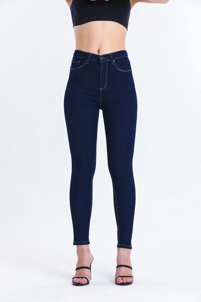 SHEVEGA Navy Blue Lycra Skinny Leg Skinny Jeans