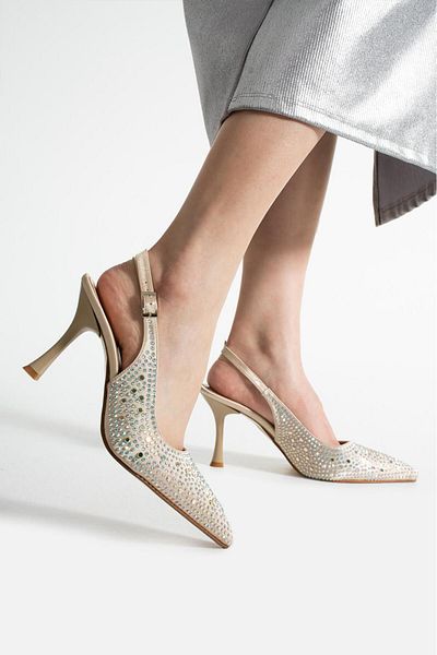 SHOW LİFE S.M.R STONE SATIN (9CM) PANTOFI DE DAMA