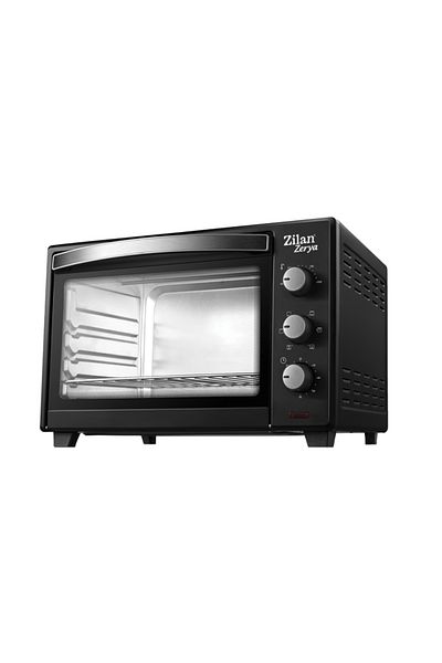 Zilan Cuptor electric cu ventilator ZILAN ZLN-3727 Negru, Capacitate 45L, Putere 2000W, Geam dublu, Timer