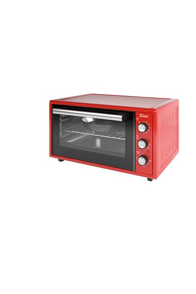Zilan Cuptor electric Zilan ZLN5650, Putere 2000W, Capacitate 45L, Timer, Termostat, 3 trepte putere, Rosu