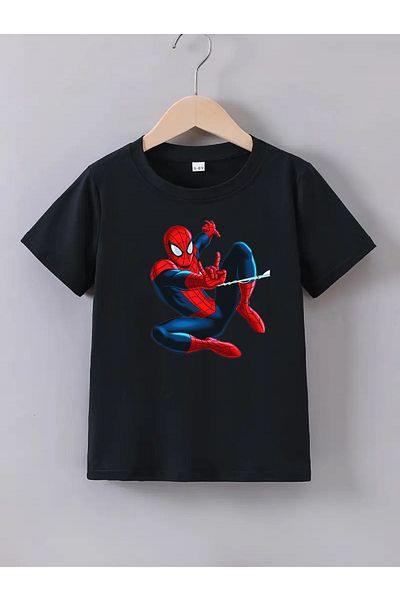 makiteks Unisex βαμβακερό μπλουζάκι 5-14 Bat Ποιότητας Spiderman Design