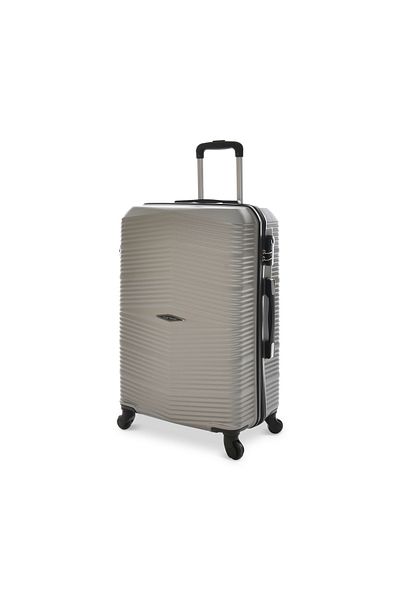 New Travel مجموعة حقائب سفر صلبة، حقيبة سفر بعجلات من مادة ABS، مع قفل مركب و4 عجلات 871/3P-D فضية