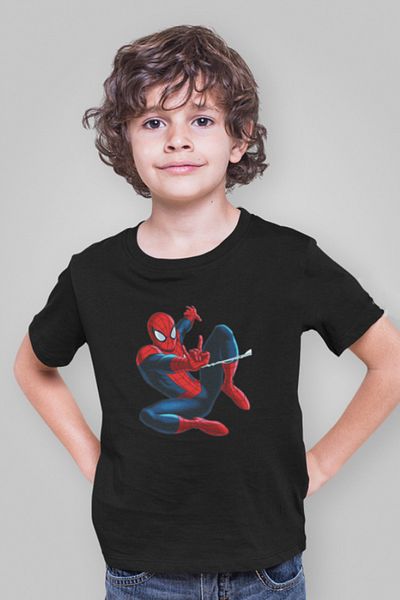 makiteks Unisex βαμβακερό μπλουζάκι 5-14 Bat Ποιότητας Spiderman Design
