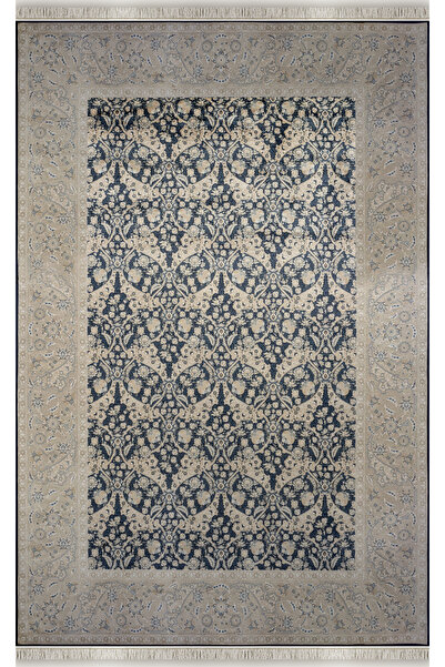 Apex Halı Vendom Palace 5461 Lacivert Krem Yumuşak Dokulu Viskon ve Bambu 120...