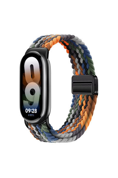 Microcase Xiaomi Mi Band 8/Mi Band 9 ile Uyumlu 205mm Esnek Hasır Örgü Kordon...