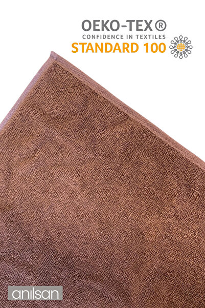 Anılsan Набір з 4 коричневих рушників 100% бавовна - 2 рушники для рук 50x90 і 2 рушники для ванної 70x140