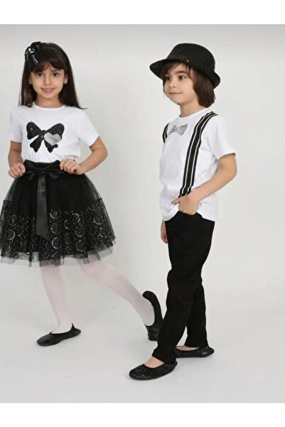 Nacar 23 Nisan 19 Mayıs Erkek Kız Takım Gösteri Kıyafeti Tshirt Etek Pantalon