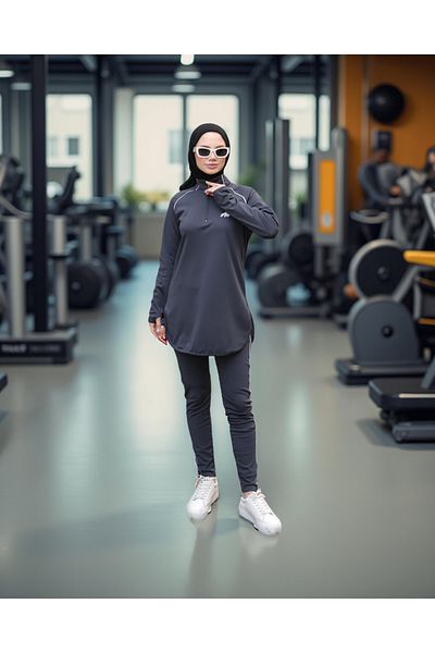 Wovi Γυναικείο σετ φόρμας Jogger με φερμουάρ από ύφασμα κατάδυσης