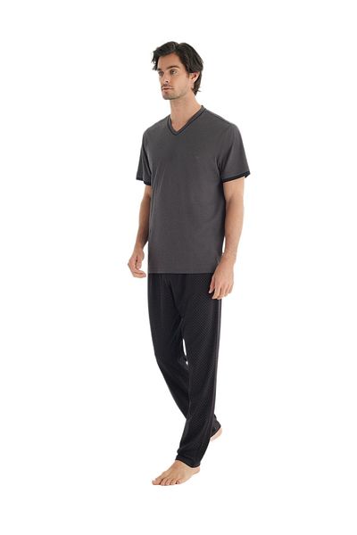 Blackspade Men's Anthracite 3-Piece Pajama Set 40701