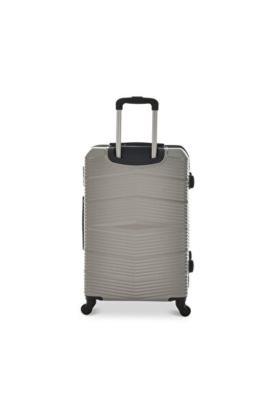 New Travel Hard Luggage Set, ABS Trolley Travel Bag, with Combination Lock and 4 Wheels 871/3P-D Silver