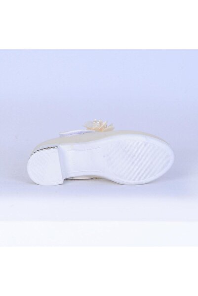 Ayakcenter 26-Herbebe Fırfırlı 3Cm Kız Çocuk Topuklu Ayakkabı