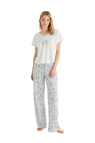 Blackspade Set pijamale albe pentru femei 60543