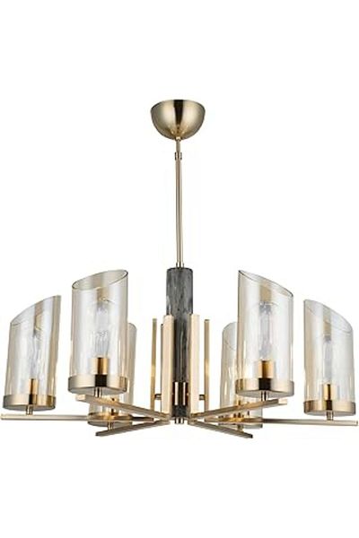 Mu Art Ahşap Concept caprera 6-light chandelier
