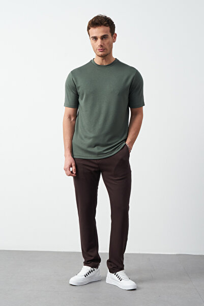 Mesfeno Μοντάλ υφασμάτινο μπλουζάκι με κανονική εφαρμογή με λαιμόκοψη