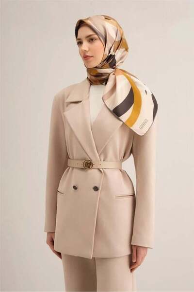 Armine ARMİNE DESENLİ SAF İPEK TWİLL EŞARP 9328