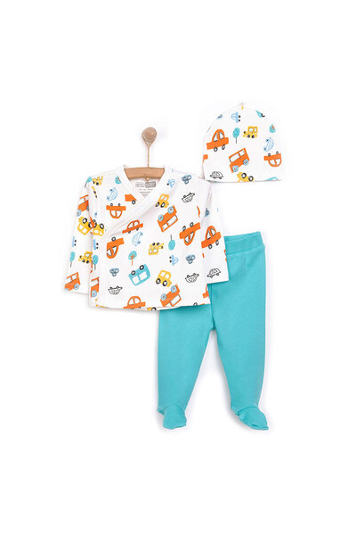 ebebek Hello Baby HelloBaby Yenidoğan Zıbın-Şapka-Patikli Alt İnterlok Çıtçıt...