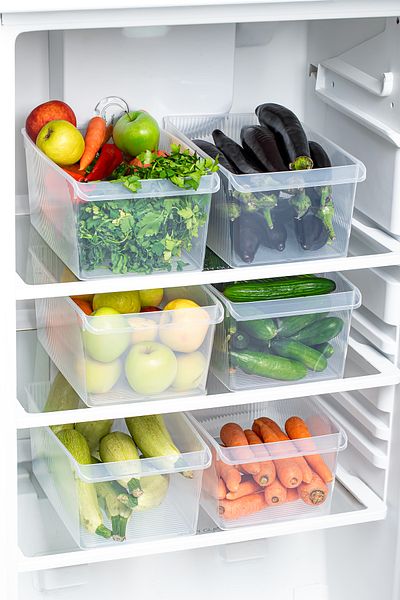 Porsima 3185 4-Piece 8 Liter Cabinet and Refrigerator Organizer Bathroom Kitchen Organizer 20X32X14 cm