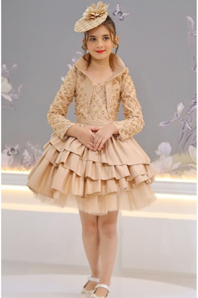 TNY Kız Çocuk Kat Kat Abiye Elbise