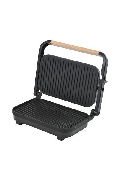 Hausberg Sandwich-maker Grill Hb-632, 1100-1300 W, Panini, Placi Nonaderente, Maner Rece, Negru
