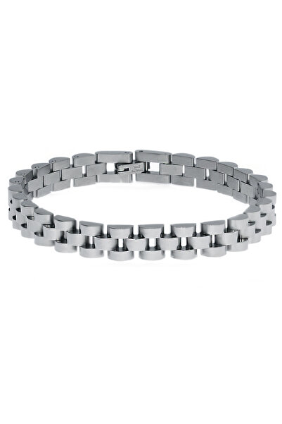 celikchi Erkek Hasır Model İnce Çelik Bileklik