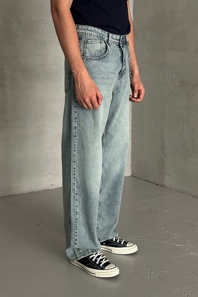 HYMAN Men's Extra Baggy Jeans