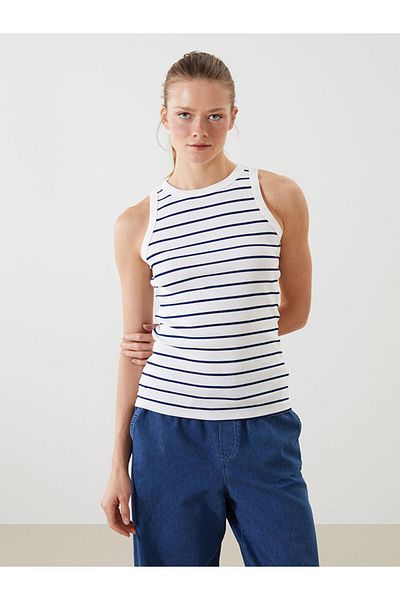 LC Waikiki New Season Crew-Neck Striped Women's Tank Top - S5EM12Z8