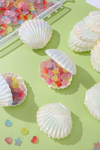 AURRARİ Sedef Hediye ve Seyahat Takı Taşıma İstiridye Kutusu