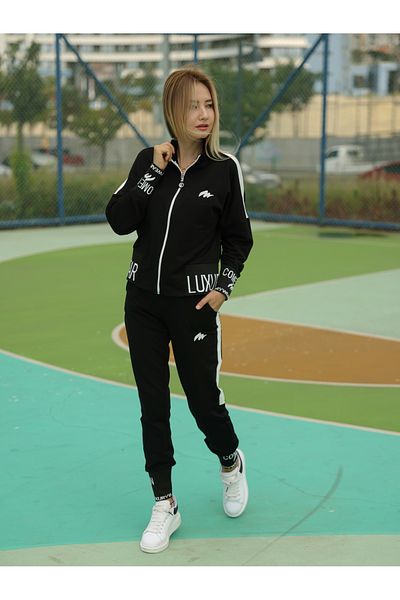 MİMİ Luxury Wear Γυναικείο Σετ Φούτερ Sport με φερμουάρ 2 Νήματα Lycra