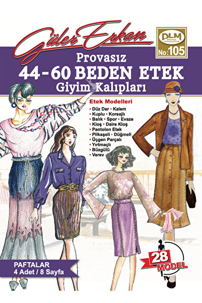 Dilem Yayınevi Güler Erkan No:105 Provasız 44-60 Beden Etek Giyim Kalıpları