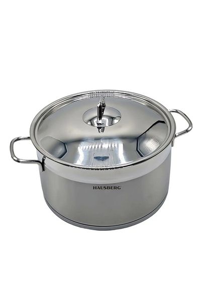 Hausberg Nerezový hrnec s poklicí HAUSBERG HB-H776, objem 8,5 l, průměr 26 cm, dvojité dno