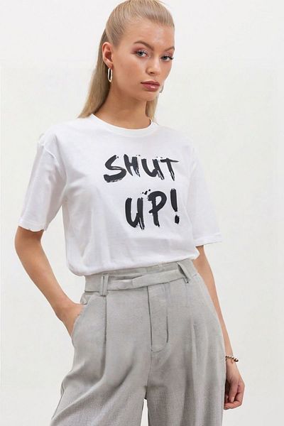 HAKKE Μπλουζάκι με στάμπα Shut Up