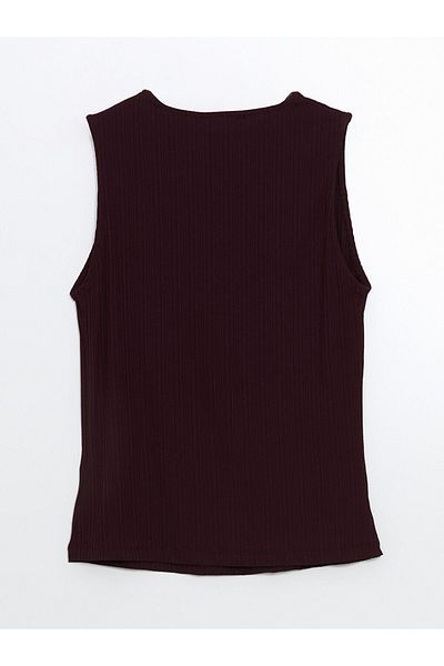 LC Waikiki Lcw Crew Neck Textured Women's Tank Top Fast Fashion