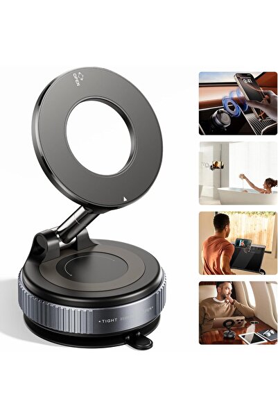 Fogy Samsung iphone Xiaomi Huawei Uyumlu Vakumlu Araç içi Mıklatıslı Magsafe ...