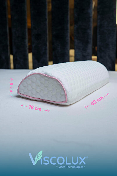 Viscolux Çok Amaçlı Ortopedik Visco Yastık - Horlama Yastığı Hamile Yastığı Pembe 42x18x9