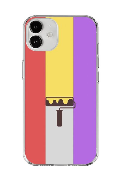 Dali Design حافظة شفافة متوافقة مع هاتف iPhone 12 Mini مع تصميمين ملونين