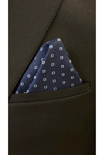 Dearmise Темно-синій візерунковий подарунковий набір: краватка та хустинка преміум-класу