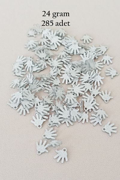 STUMBANNG Oya Evening Dress Bracelet Necklace Plexi Metallic Plastic Sequins Silver Color 24 Grams 285 Pieces - Bnc579